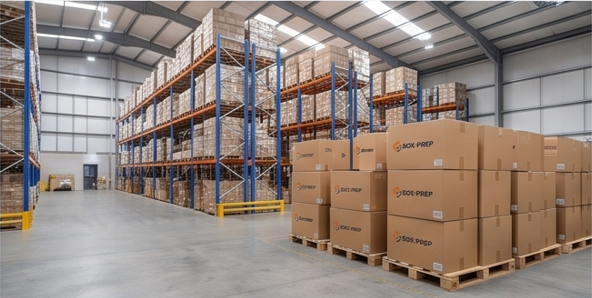 Inside the BOX-PREP warehouse
